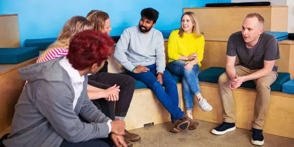 Creative HQ's incubator teams hanging out