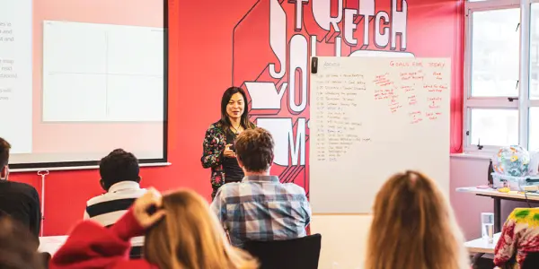 Creative HQ's facilitator teaches an innovation delivery workshop