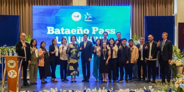 Group of happy people on stage Philippines