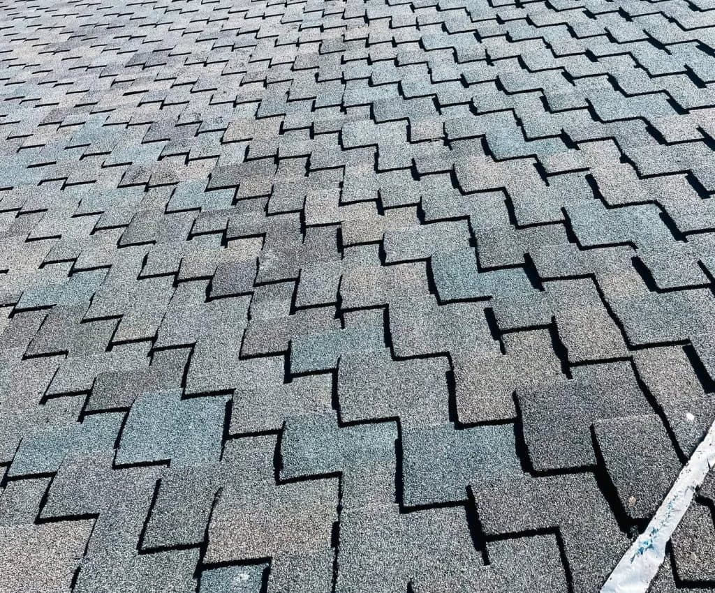 Close-up on a new roof