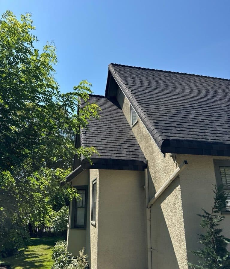 New CertainTeed Northgate ClimateFlex in Moire Black roof installed by Alpine Roofing on E Foster Ave, Coeur d'Alene