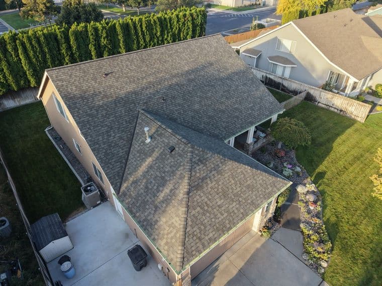 New CertainTeed Landmark in Weathered Wood roof installed by Alpine Roofing on W Klamath Ave, Kennewick