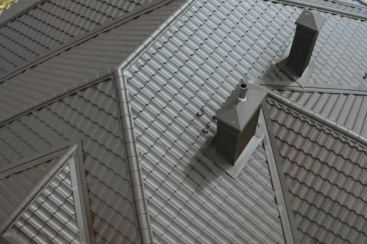 Corrugated metal roof and metal roofing