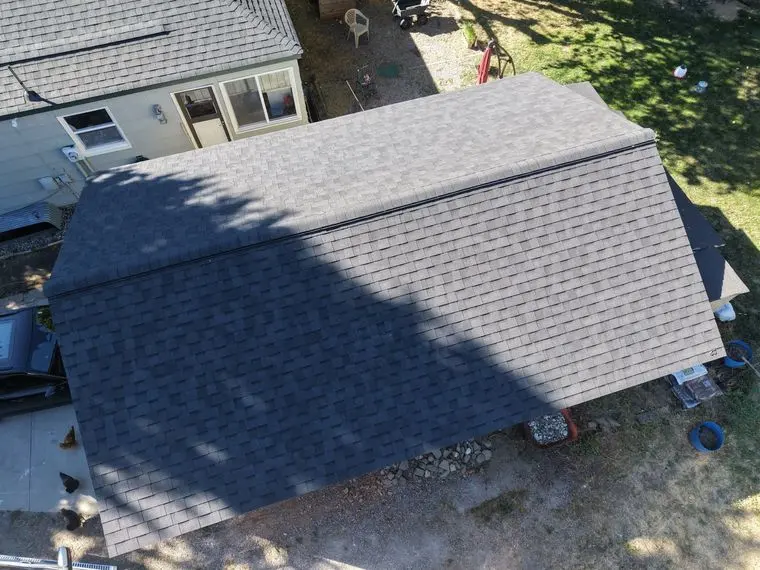 New CertainTeed Landmark in Moire Black roof installed by Alpine Roofing on Burchvale Rd, Wenatchee