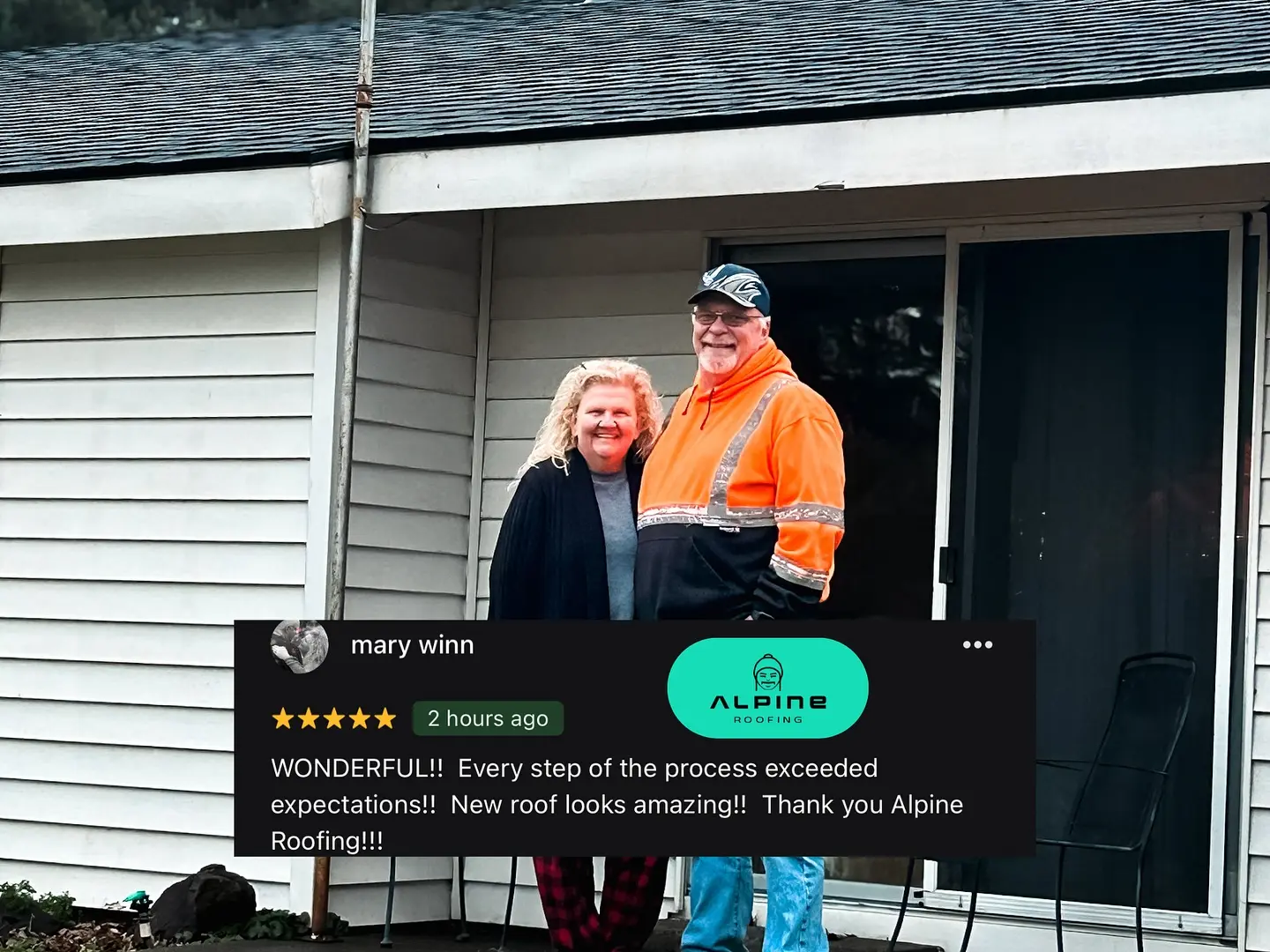 Alpine Roofing happy customers.