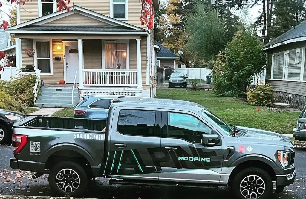 Alpine roofing truck
