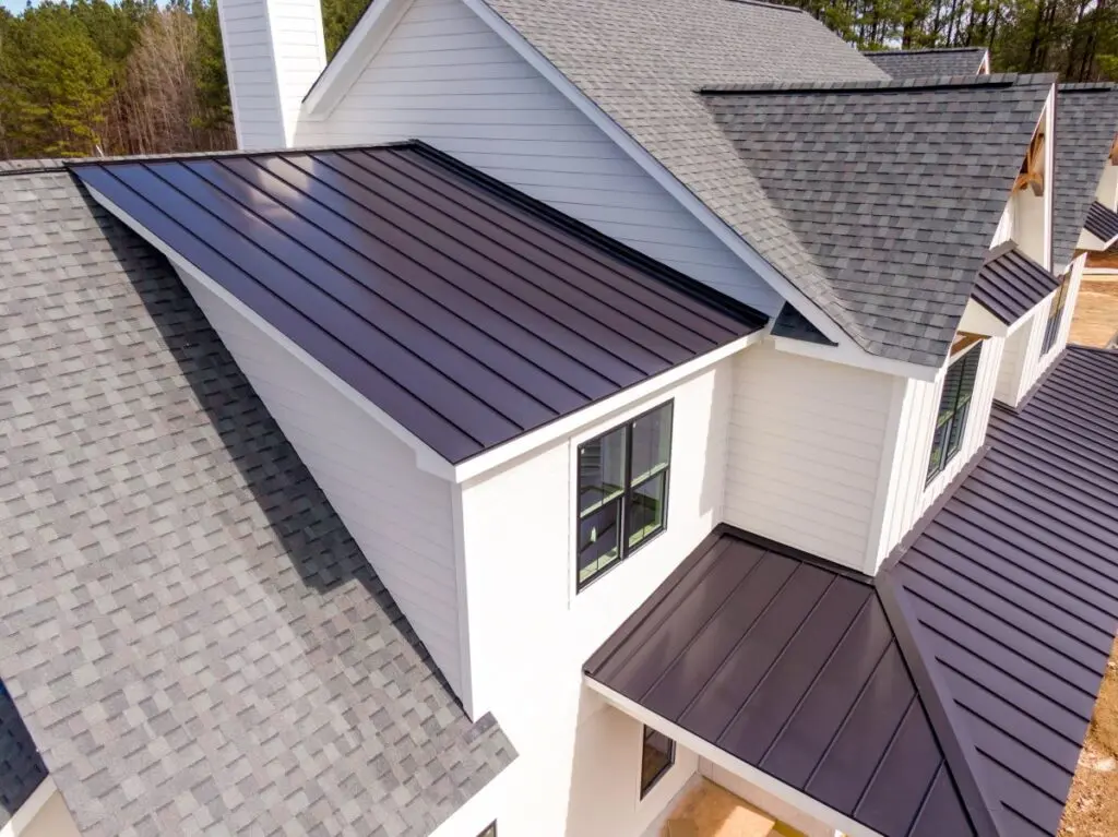 asphalt and metal shingle