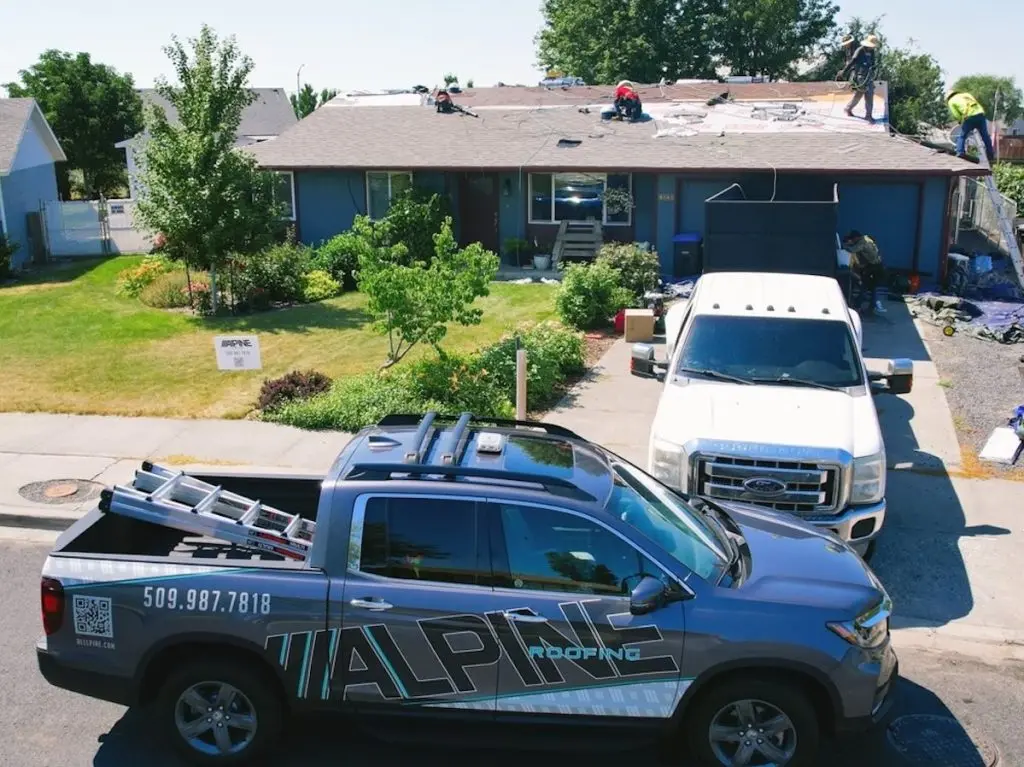 Alpine roofing truck