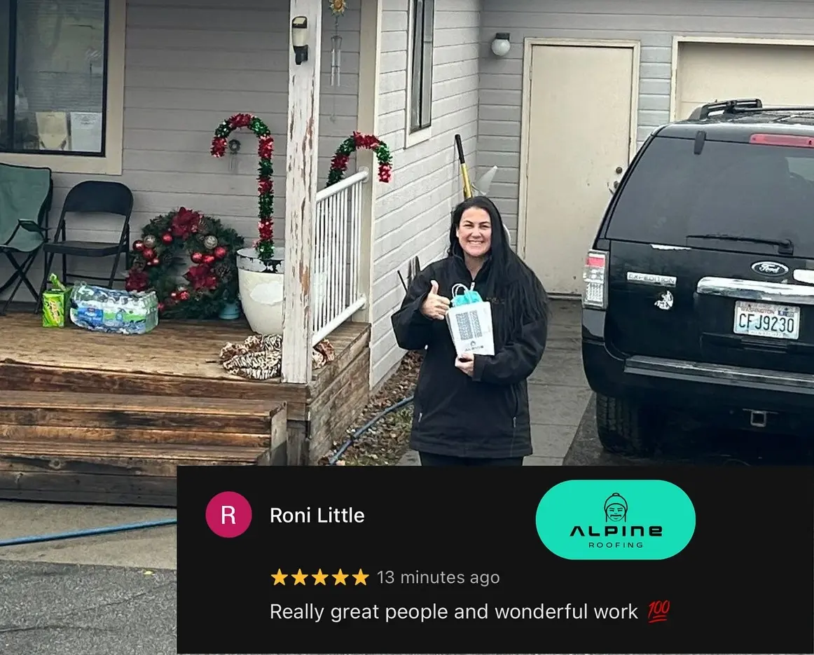 Alpine Roofing happy customer.