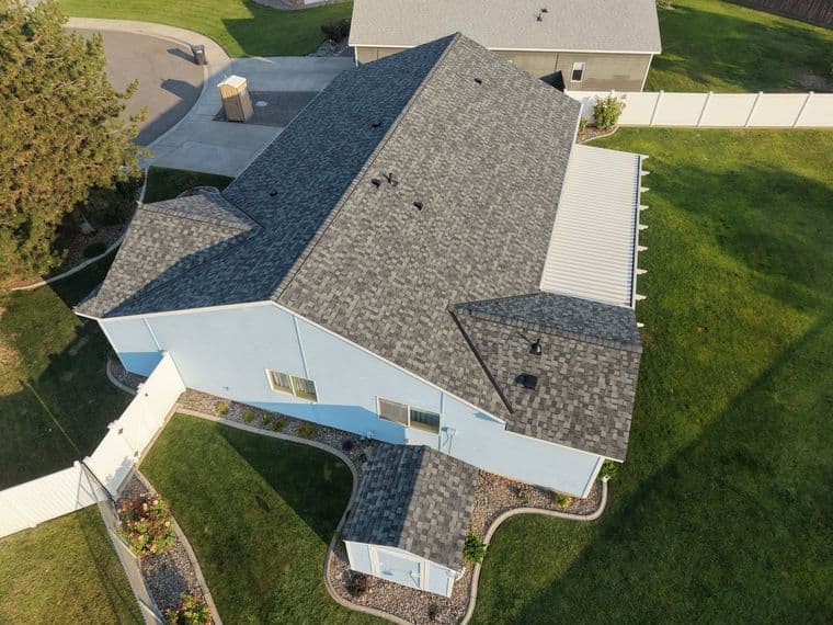 New CertainTeed Landmark PRO in Granite Gray roof installed by Alpine Roofing on Leilani Ct, West Richland