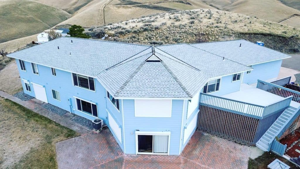 Completed roof replacement on a Spokane home