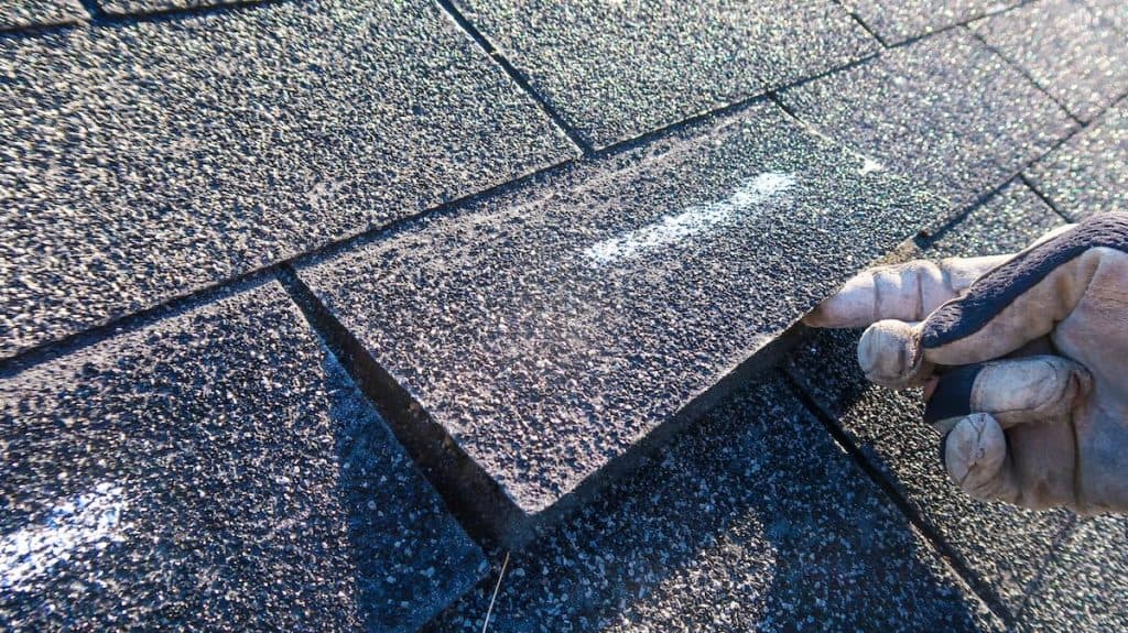 Hail damaged roof