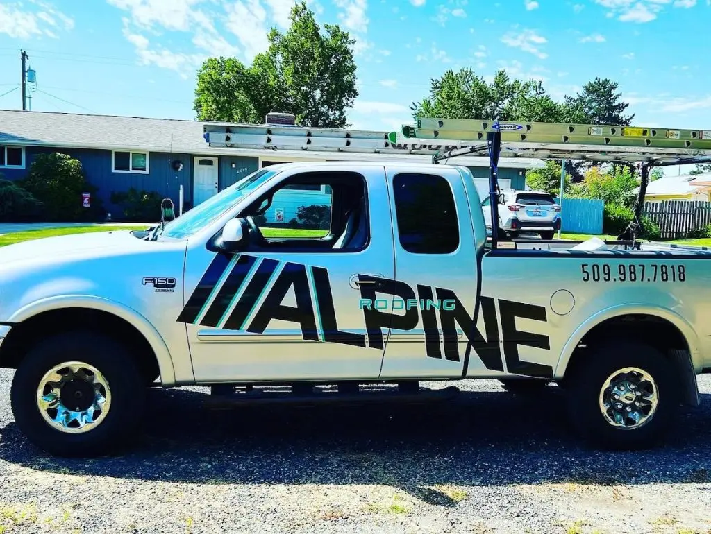 Alpine roofing truck