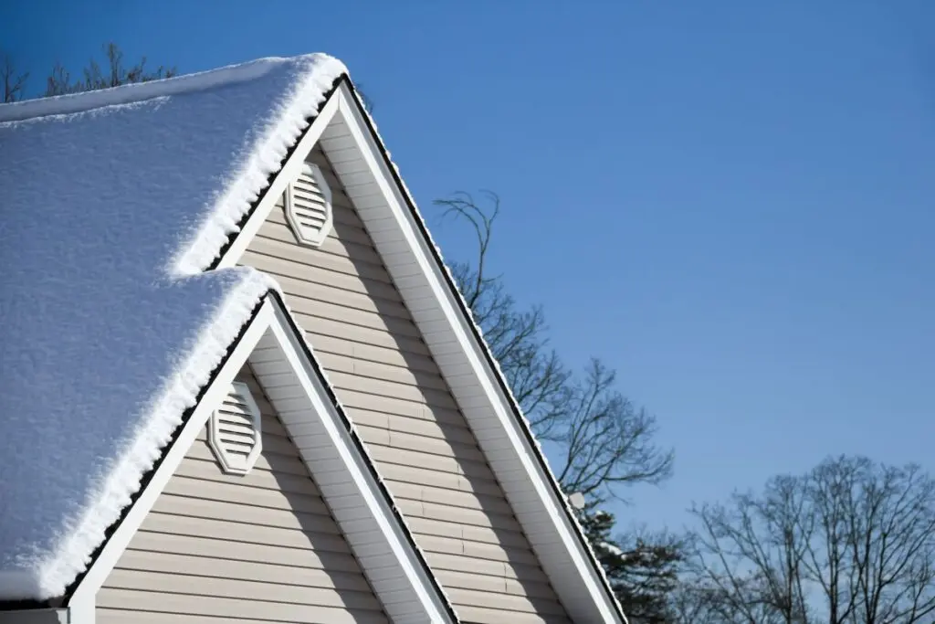 Snow on roof
