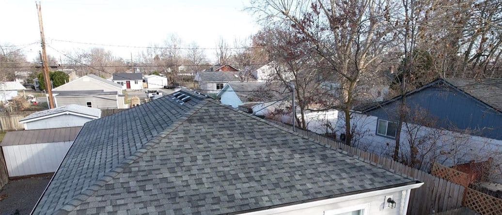 Completed asphalt shingle roof replacement by Alpine Roofing in Richland, Washington