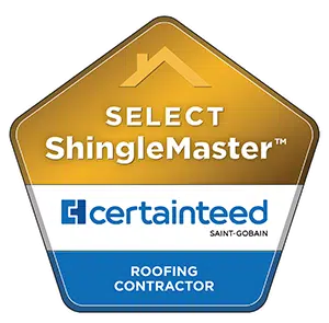 Alpine Roofing CertainTeed credentialed contractor badge