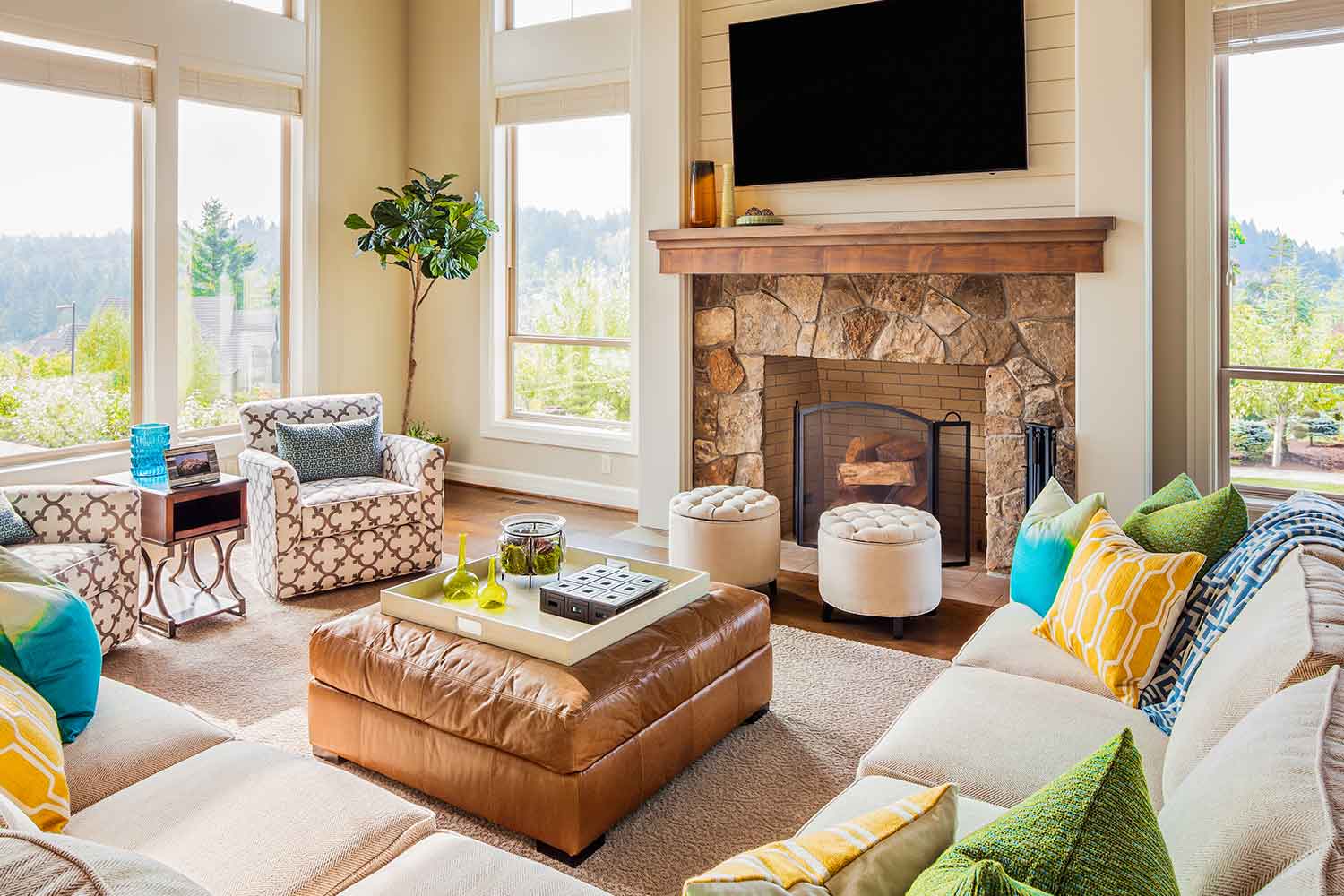 home interior with lots of light