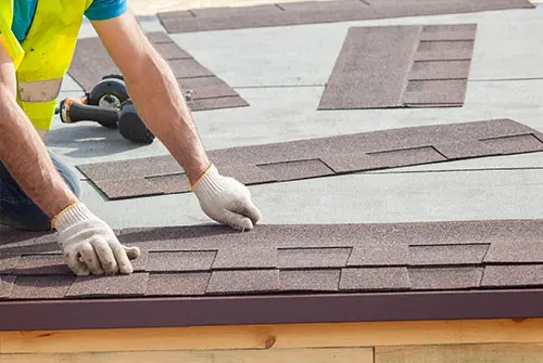 roofer working on a roof