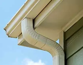 photo of a gutter outsite home