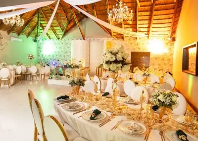 indoor wedding reception setup