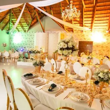indoor wedding reception setup
