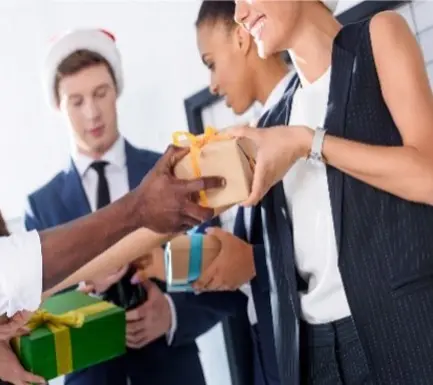 handing out gifts - the garden venue
