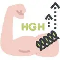 Stay on the Track - Honor Your Body While Taking HGH and Testosterone 3 Bicep flex icon