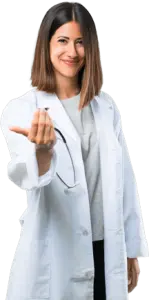 Finding a Good Source of Synthetic HGH | HGH Benefits Acapulco 2 female endocrinologist in white jacket and 1 arm out stretched welcoming you in