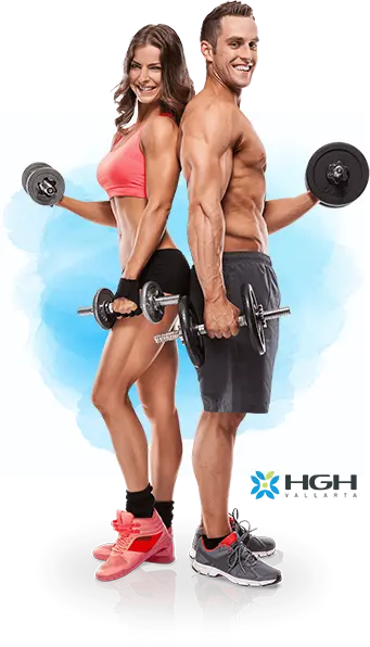 HGH Cycle 3 white man and woman body builders on HGH cycle