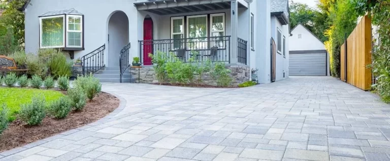 Does A Paver Driveway Increase Property Value? Paver driveway enhancing curb appeal and potentially increasing property value