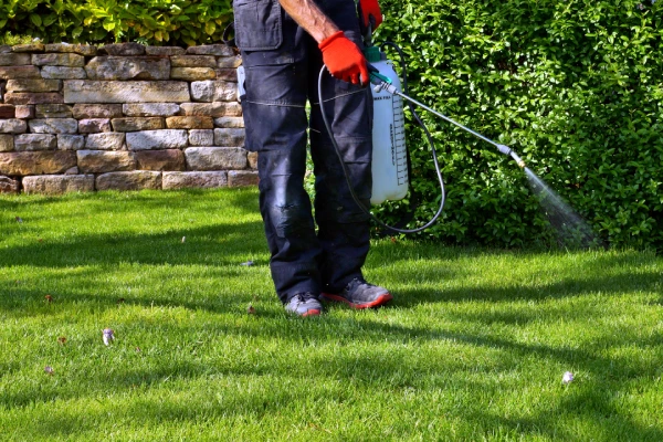 Lawn insect control treatment protecting turf from damaging surface and soil insects