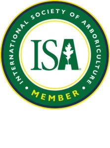 The official member badge for the International Society of Arboriculture (ISA), representing professional and expert tree care provided by Tampa Turf Services.