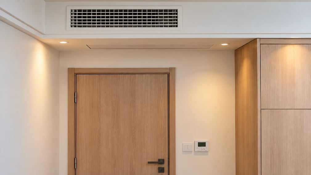 Modern Entryway with HVAC Grille