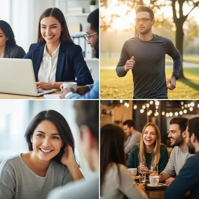 Diverse individuals wearing contact lenses in everyday situations, highlighting comfort and vision clarity