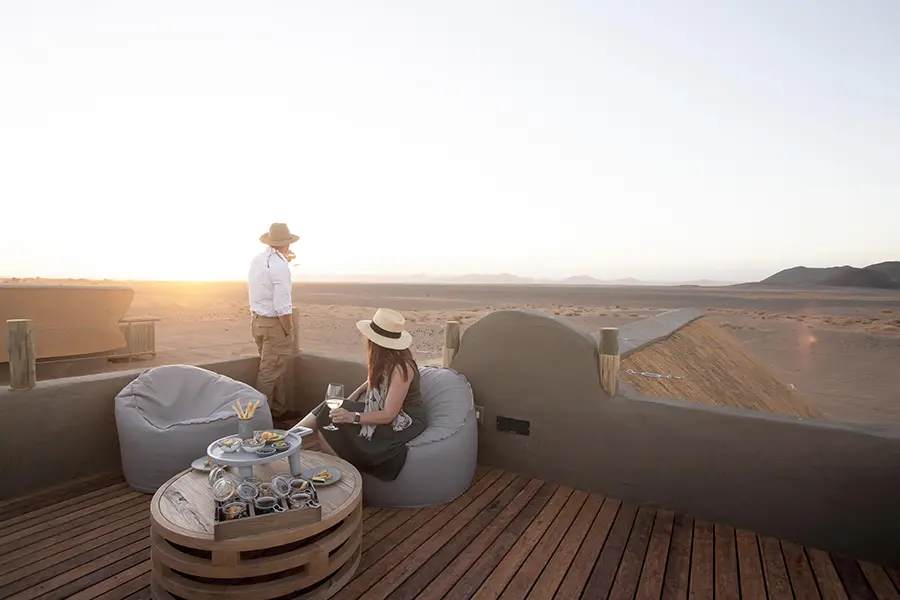 Sundowners at luxury accommodation in Namibia