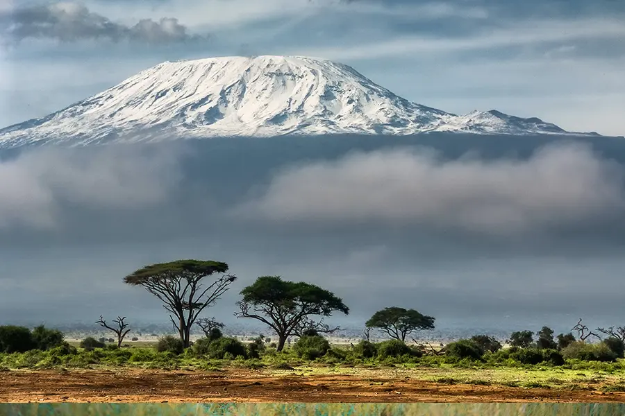 Scenic beauty of mountain in Tanzania from luxury accommodation