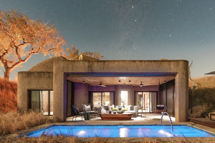Luxury accommodation with private pool in the bush while on luxury safari with Premier Africa in South Africa