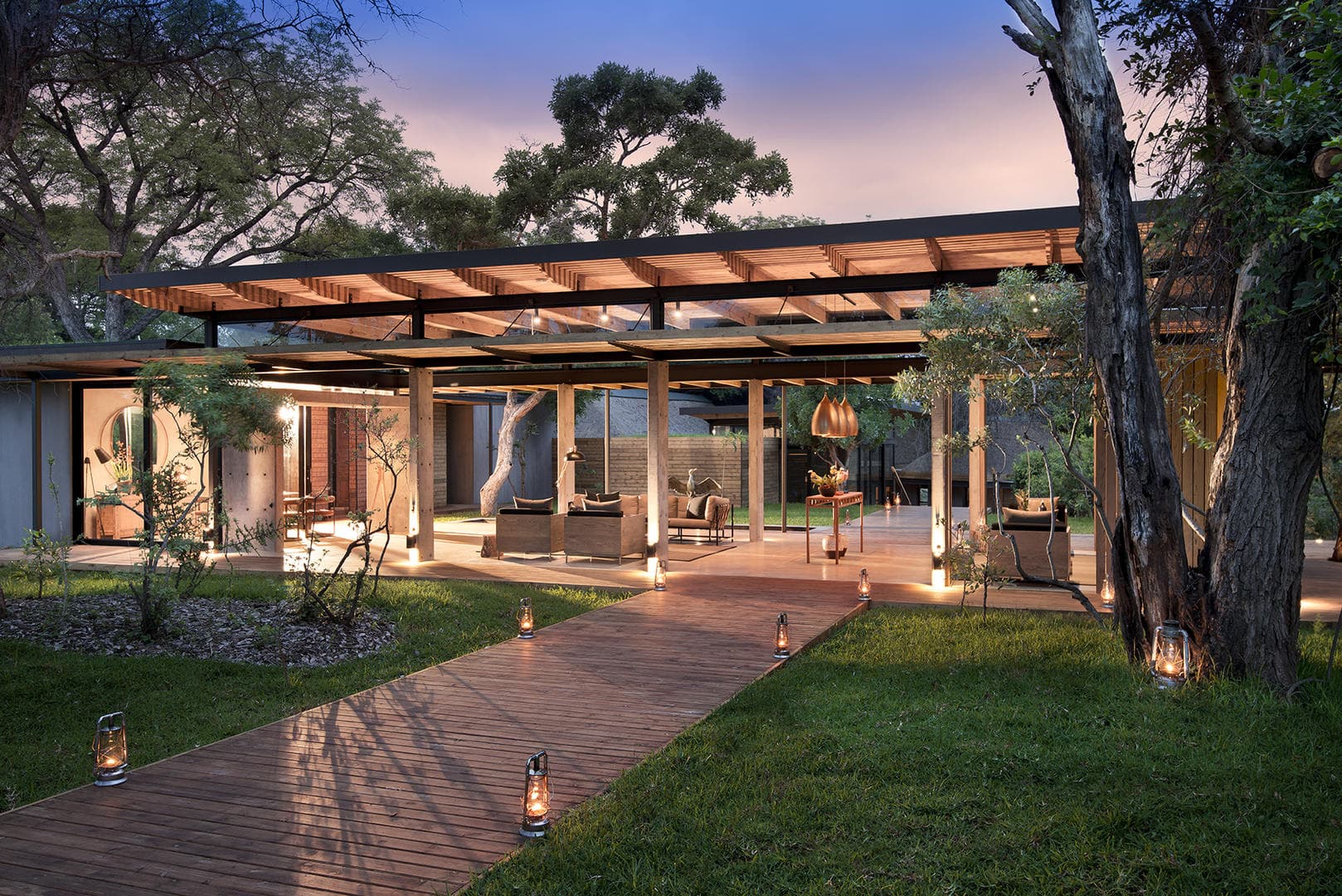 Lion Sands Ivory Lodge entrance: luxury accommodation in South Africa