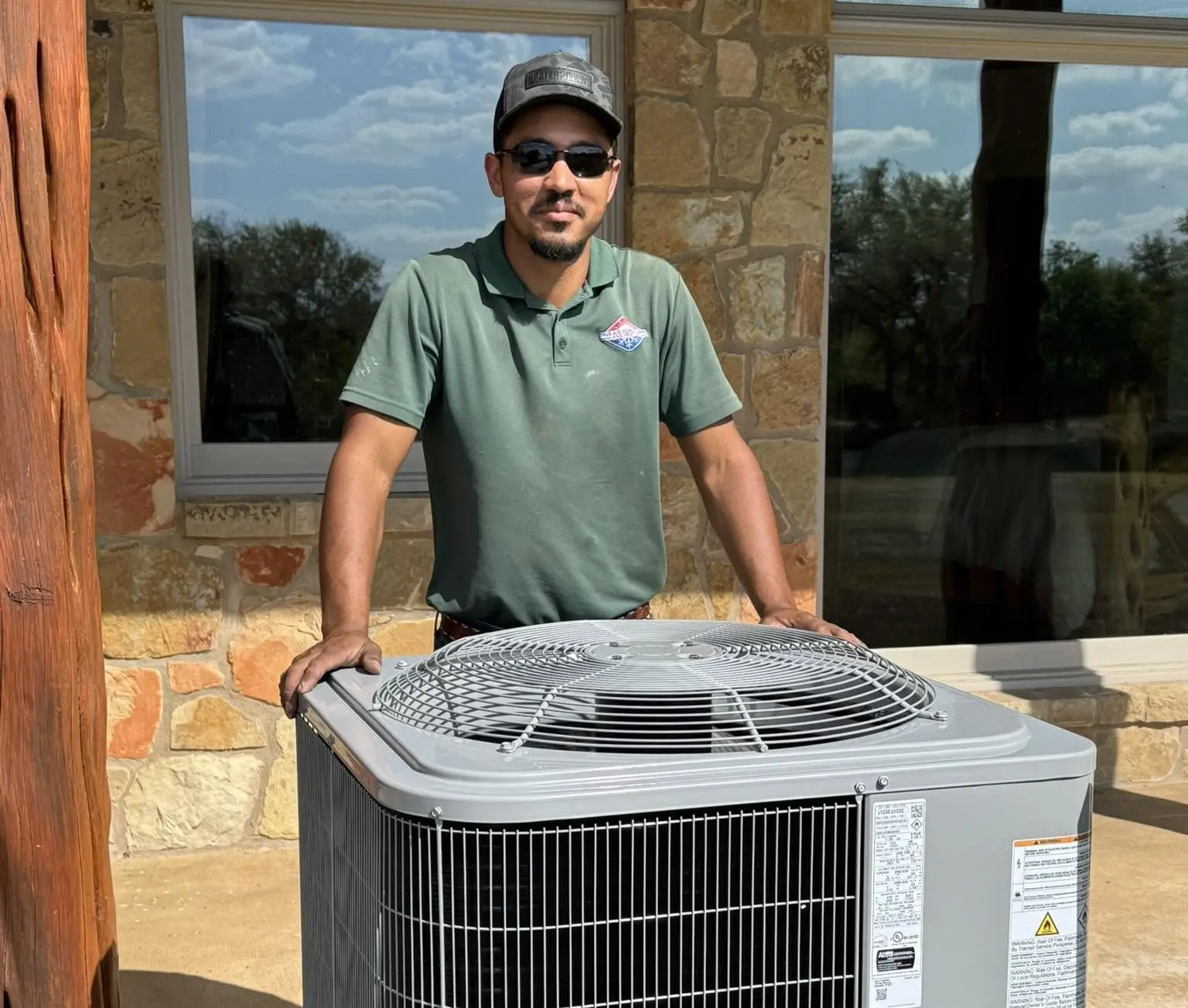 Newly installed AC unit by True Air Conditioning & Heating