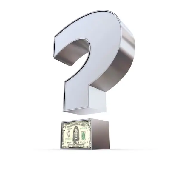 Metallic Dollar Question Mark