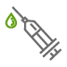 Pain management, naturopathic care syringe icon