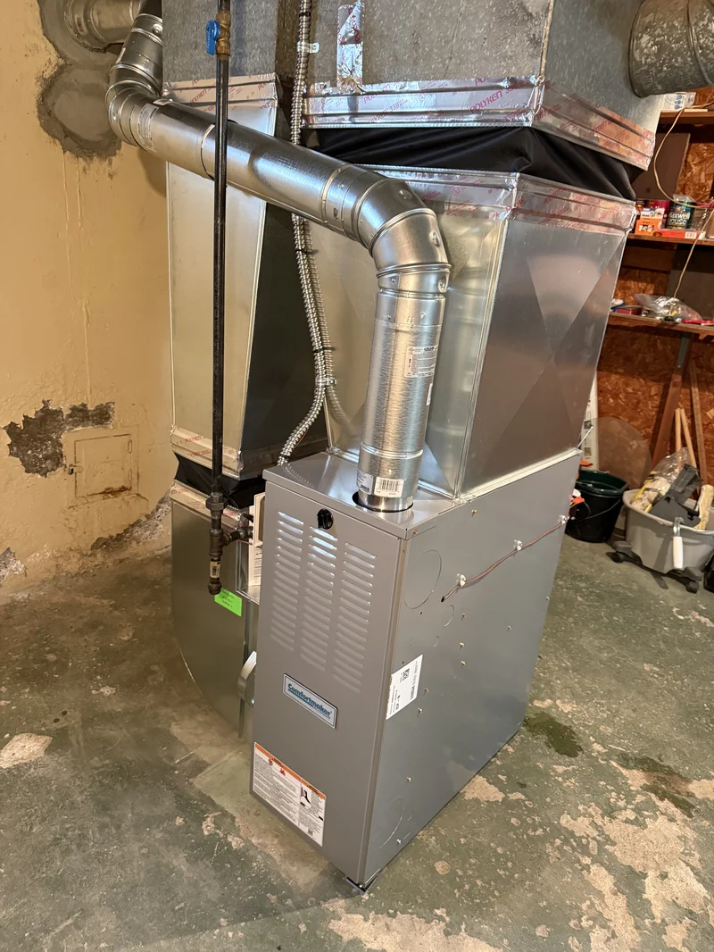 furnace air handler with ductwork