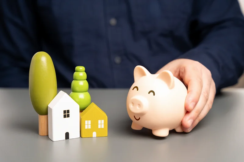 Tiny house and piggybank