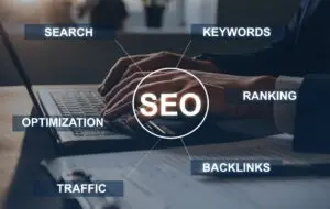 businessman search engine optimization concept business technol