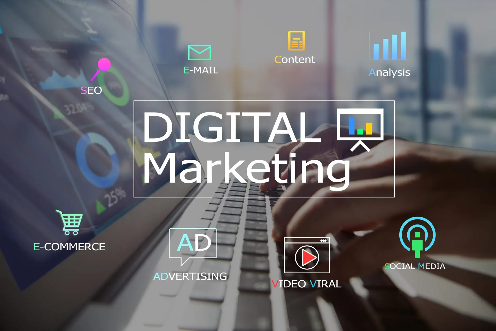 Digital Marketing Desktop Computer