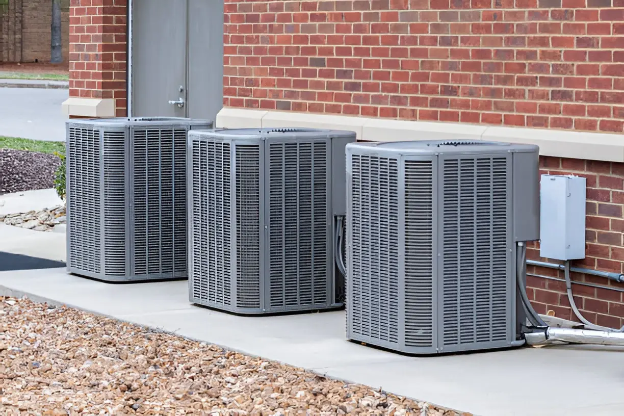 3 HVAC outdoor units