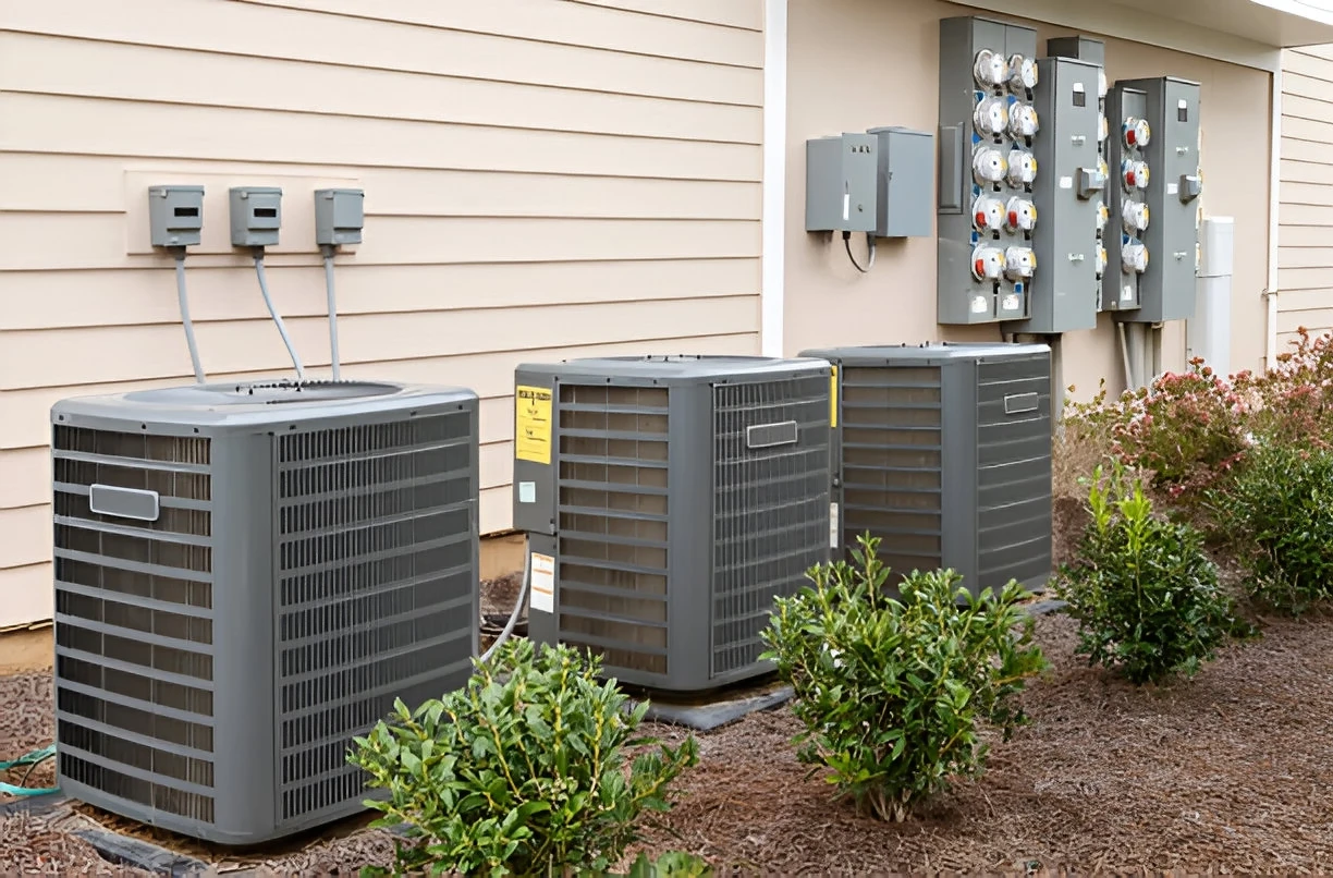 Ductless mini-split installation on interior wall