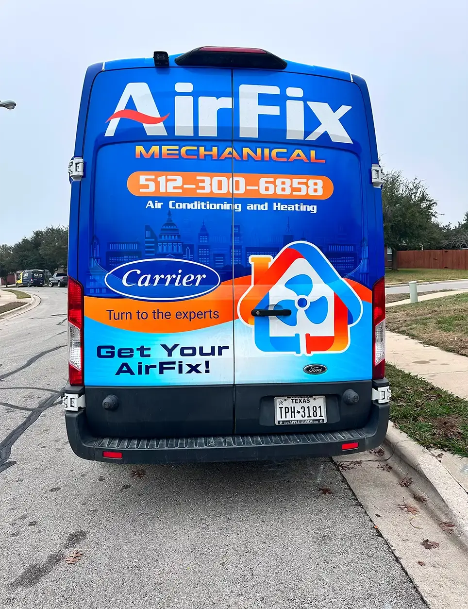Professional HVAC technician at work
