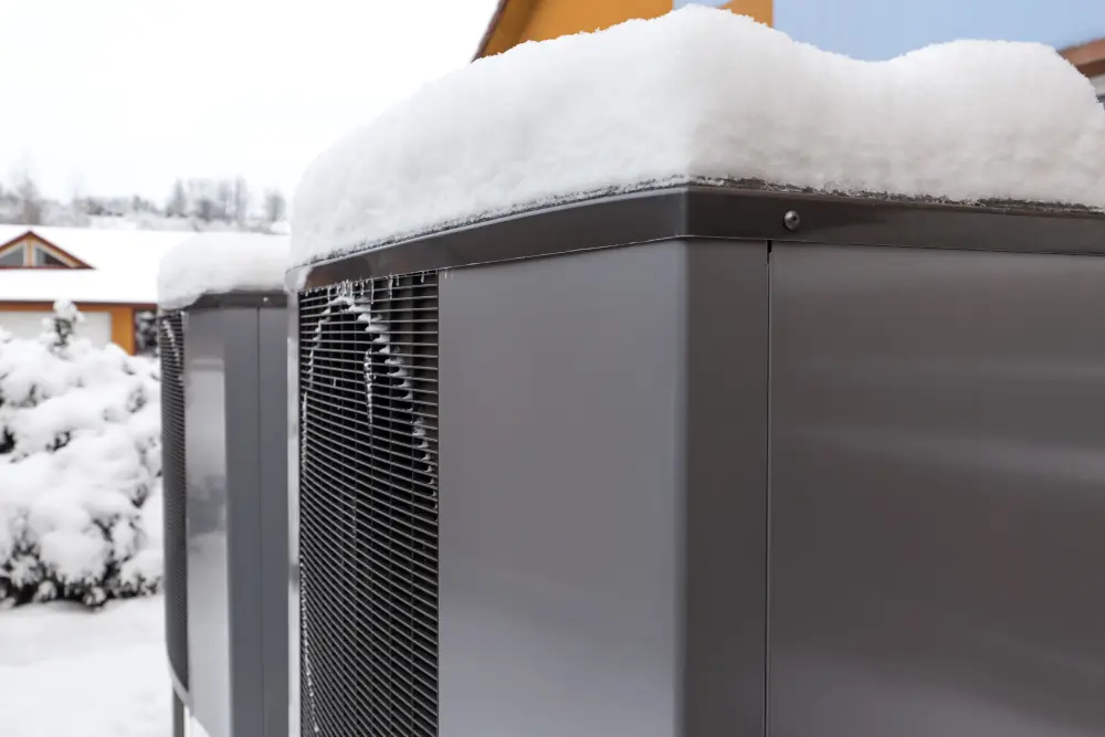 Heat pump on winter season