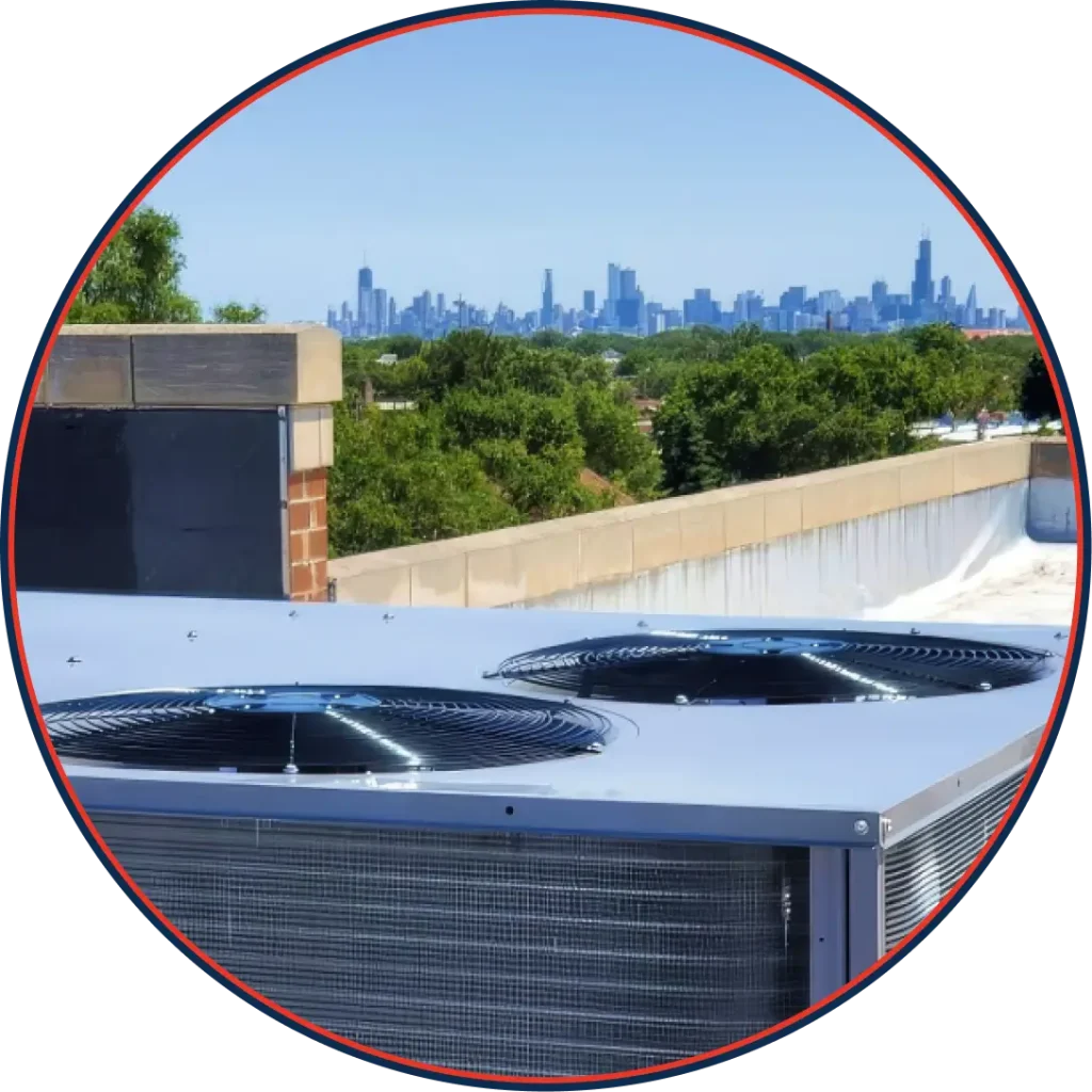 Heat pumps on roof